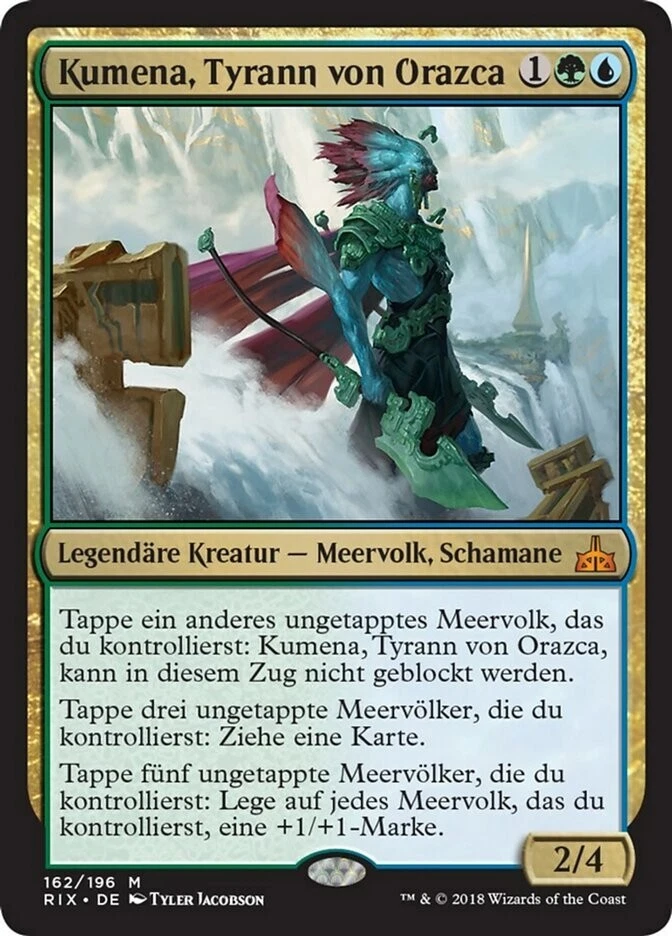 1X NM Kumena, Tyrant of Orazca  (Kumena, Tyrann von Orazca) Foil GERMAN Ixalan - Image 1 of 1