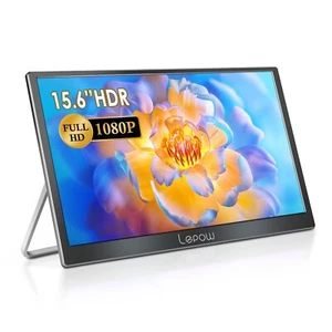 Laptop External Monitor 15.6" USB-C HDMI Gaming IPS Display Screen Speaker B - Picture 1 of 13