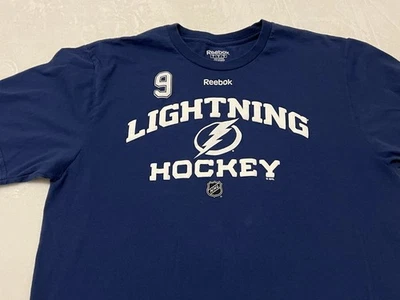 Tampa Bay Lightning NHL Hockey T Shirt Team Blue Medium Large Reebok - Image 1 of 4