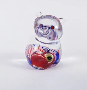 Millefiori Glass Cat Paperweight Figurine - Picture 1 of 6