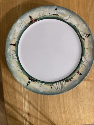Evolution Sakura Dinnerware Melamine Set Of 4 Dinner/salad Plates Lighthouse - Image 1 of 4