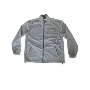 Linksoul Jacket Mens Large Grey Full Zip Windbreaker Golf Coat Long Sleeve L - Picture 1 of 9