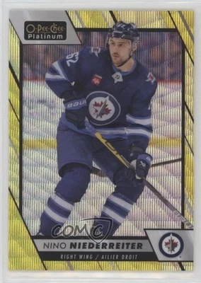 2023-24 O-Pee-Chee Platinum Neon Yellow Surge Nino Niederreiter #74 - Image 1 of 2