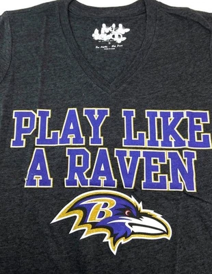 Baltimore Ravens NFL Tri-Blend Women's "Play Like a Raven" Small NOS T-Shirt - Image 1 of 4
