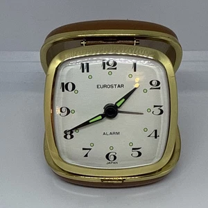 Vintage Eurostar Japan klappbarer Reisewecker zum Aufziehen - New Old Stock  - Bild 1 von 16