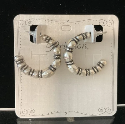 ARTESANAL AUDAZ! PENDIENTES ARO BOLA BRIGHTON SONORA PLATA NUEVOS CON ETIQUETAS PRECIO DE VENTA SUGERIDO POR EL FABRICANTE: $58 Foto 1 de 4