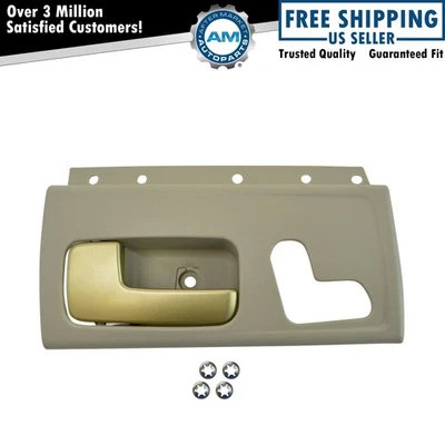 Front Left Interior Door Handle Beige & Gold For 2003-2011 Lincoln Town Car - Image 1 of 4
