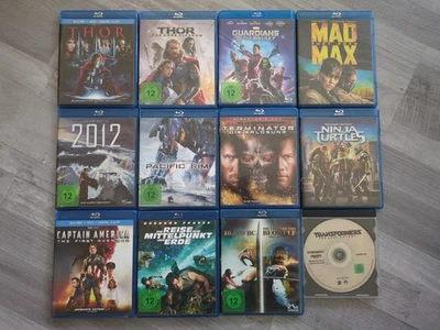 12 x Blu-Ray (Marvel) Filme: 2012, Mad Max, Thor, Terminator, Turtles, Guardians - Bild 1 von 4