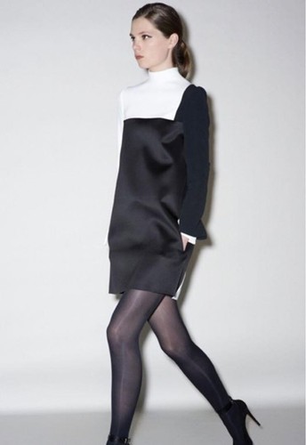 Abito Celine Phoebe Bicolore Taglia 38 (M) 2011 Collezione Pre Autunno Made In France