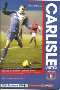 Carlisle United V Huddersfield Town 12-2-2008 League One Matchday Programme - Picture 1 of 1