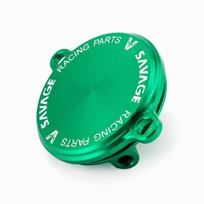 Tapa de cubierta de filtro de aceite de motor CNC para KAWASAKI KLX 300/R/SM KLX 250/S/SF verde Foto 1 de 4