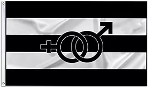 Heterosexuals Flags with Brass Grommets for Dorm Room Decor, Straight Pride P... - Picture 1 of 4