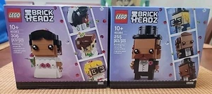 Lego BrickHeadz Hochzeit Braut 40383 und Hochzeitsbräutigam 40384 neu versiegelt nicht mehr im Handel erhältlich - Bild 1 von 6