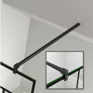 Schwwarze Haltestange Stabilisator Stabilisationsstange fAzr Duschwand Galswand - Bild 1 von 9
