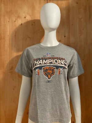 REEBOK CHICAGO BEARS NFC CHAMP Estampado Gráfico JUVENTUD T-Shirt Camiseta Camiseta L Grande Lrg Foto 1 de 4