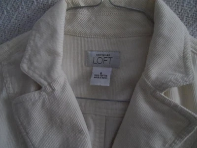 BLAZER MUJER ANN TAYLOR LOFT - PANA - COLOR CREMA - TALLA 8 Foto 1 de 4