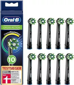 Oral-B Cross Action 10x Original Schwarz Ersatz Zahn Aufsteck Bürstenköpfe - Bild 1 von 6