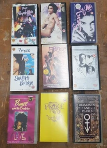Prince X9 VHS videos VHS Purple Rain/Graffiti Bridge/Under Cherry Moon Diamonds - Picture 1 of 8