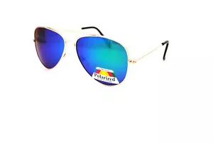 Blue Green Mirrored Polarised Cheap Classic Mens Ladies Sunglasses - Picture 1 of 2