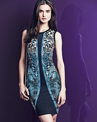Roberto Cavalli Tapestry-Print Sleeveless Jersey Dress ( 38 IT- 2US) - Image 1 of 4