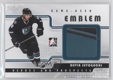 2008-09 ITG Heroes and Prospects Game Used Emblems Silver /9 Devin Setoguchi