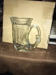 Vintage WMf Clear Glass Horn Mug Barware Beer Stein German Style 12oz. Beverage - Picture 1 of 8