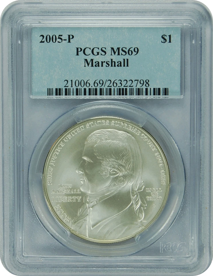 2005-P PCGS MS69 Marshall $1 Commemorative - Image 1 of 1