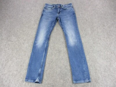 Pantalones de mezclilla All Saints para hombre 28 azul cigarrillo ajustados ligeros lavados a la piedra elásticos 28x30 Foto 1 de 4