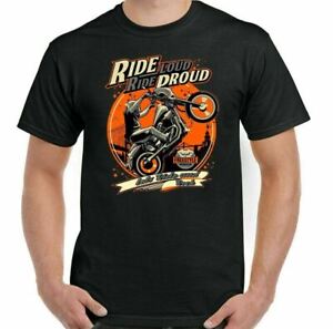 Biker T-Shirt Mens Motorbike Motorcycle Bike Engine Top Ride Loud Funny
