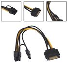 High Performance SATA 15pin to 8pin PCIExpress Video Graphic Card Power Adapter