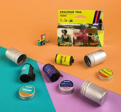 Lomography LomoChrome Analogue Trio Metropolis+ Purple + Turquoise 35mm Film Set - image 1 of 4