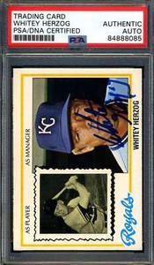 Whitey Herzog PSA DNA Signed 1978 Topps Autograph