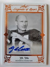 2012 Leaf Legends Of Sport #BA-YAT YA Tittle Auto +