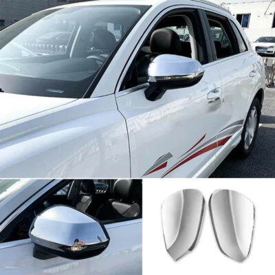 Cubierta protectora de espejo retrovisor lateral cromada 2 piezas para Audi Q3 2019-2023 Foto 1 de 4