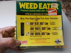 NOS Box of Weed Eater Weed Line Green .095", 280', worn box - Picture 1 of 5