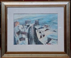 1987 ARTENZI PERUGIA- OLIO SU CARTONE TELATO- SCORCIO VIA ALESSI - Imagen 1 de 8