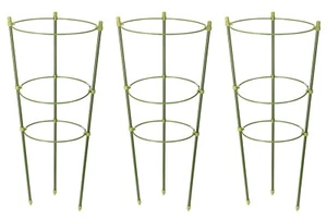 Pflanzenstützringe krautig Metall konisch Gartenpfahl (45 cm) 3er Pack - Bild 1 von 5