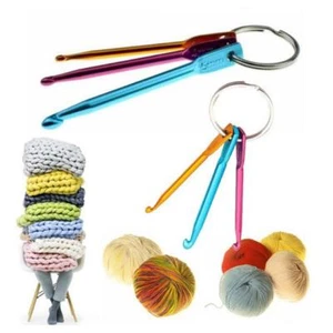 3pcs Keychain Mixed Aluminum Knit Needle Crochet Hook Needle Keyring Gift 9L - Picture 1 of 6