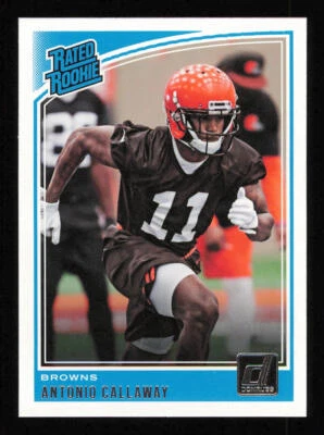 Antonio Callaway 2018 Panini Donruss Rated Rookie RC #341 Cleveland Browns - Image 1 of 2