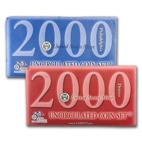 2000-P&D U.S. Uncirculated Set: 20-Coin Set in Original Packaging Cover