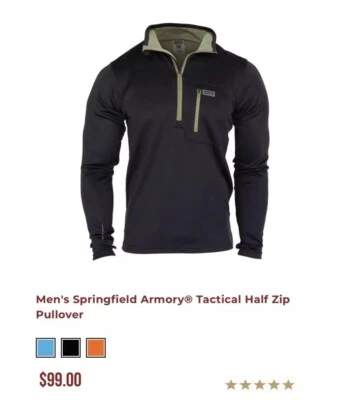 Sharp Springfield Armory Neo Half-Zip Pullover 3XL Brand New Smoke Free Home  - Image 1 of 4