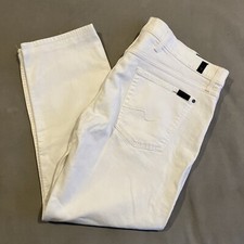 7 For All Mankind Jeans - White Paxtyn Skinny Slim - Denim Stretch - 42" X 27"