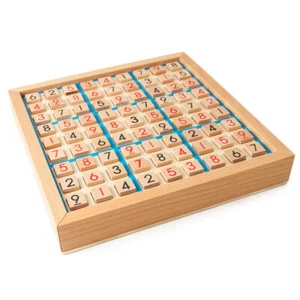 Sudoku-Brettspiel aus Holz mit Schublade Denksport Tischspielzeug Geschenk M3P2 - Bild 1 von 6
