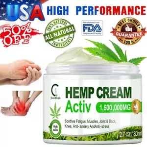 Hemp Pain Relief Cream Fast Natural Pain Relief for Joint Muscle Back Neck Pain - Picture 1 of 11