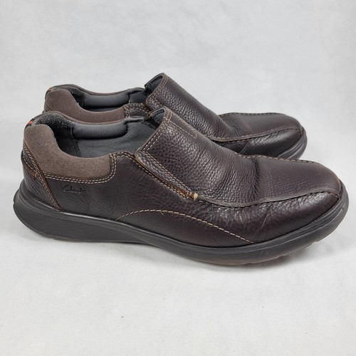 Mocassini Clarks slip on 12 H uomo pelle marrone morbidi ammortizzati collezione scarpe