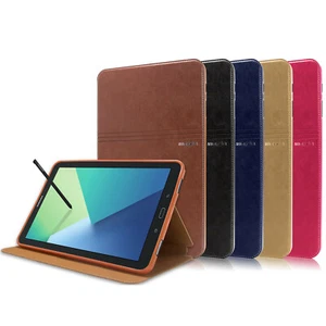 Folio Flip Leather Case for Samsung Galaxy Tab A 10.1 S pen P580 P585 with Slots - Picture 1 of 37