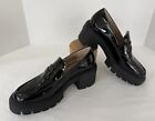 Stuart Weitzman Soho Leather  Casual Penny Black Loafers Women Size US 8 EU 39