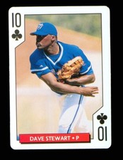 1 x playing card Baseball Toronto Blue Jays Dave Stewart 10 of Clubs Q67