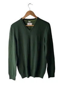 S. Oliver Men's Size M Green V-Neck Cotton Sweater - Picture 1 of 4