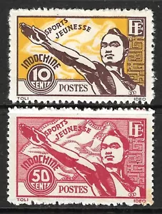 Indo-China Scott #241-42 NGAI Mint No Gum As Issued Issued 1944. - Picture 1 of 2
